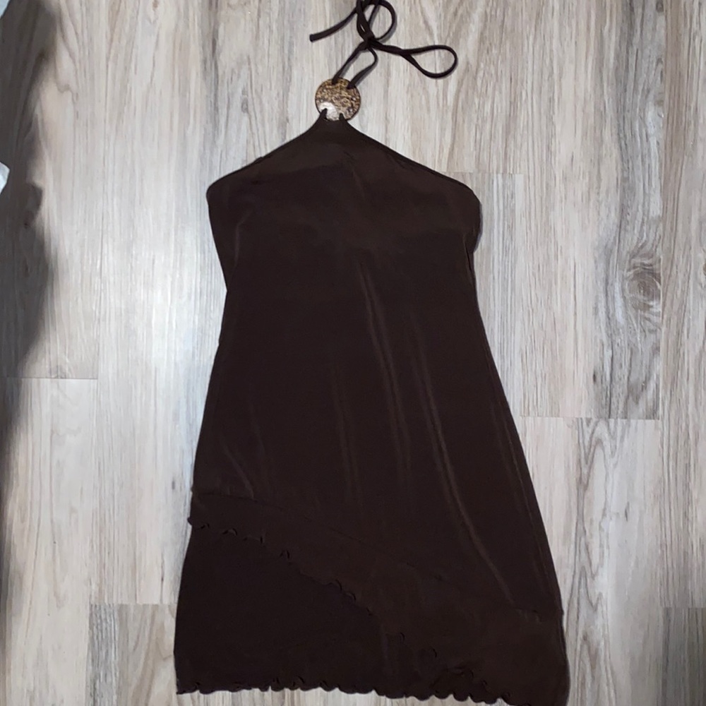 Brown Halter Dress
